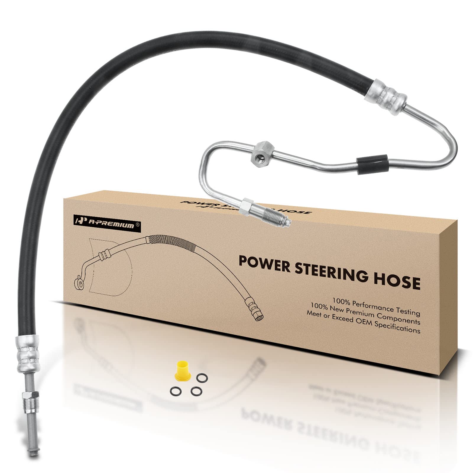 Photo 1 of A-Premium Power Steering Pressure Hose Line Assembly Compatible with Dodge Ram 1500 2003-2004, Ram 2500 2003-2006, Ram 3500 2003-2006, Ram 4000 2002, 5.7L, with O-ring, Pump To Rack/Gear