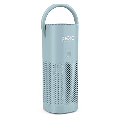 Pure Enrichment® PureZone™ Mini Portable Air Purifier - Cordless True HEPA Filter Cleans Air & Eliminates 99.97% of Dust, Odors, & Allergens Close to You - Cars, School, & Office (Starlight Blue)