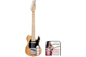 LyxPro 30” Electric Guitar TL Series, Full-Size Paulownia Wood Body, 3-Ply Pickguard, C-Shape Neck, Ashtray Bridge, Quality G