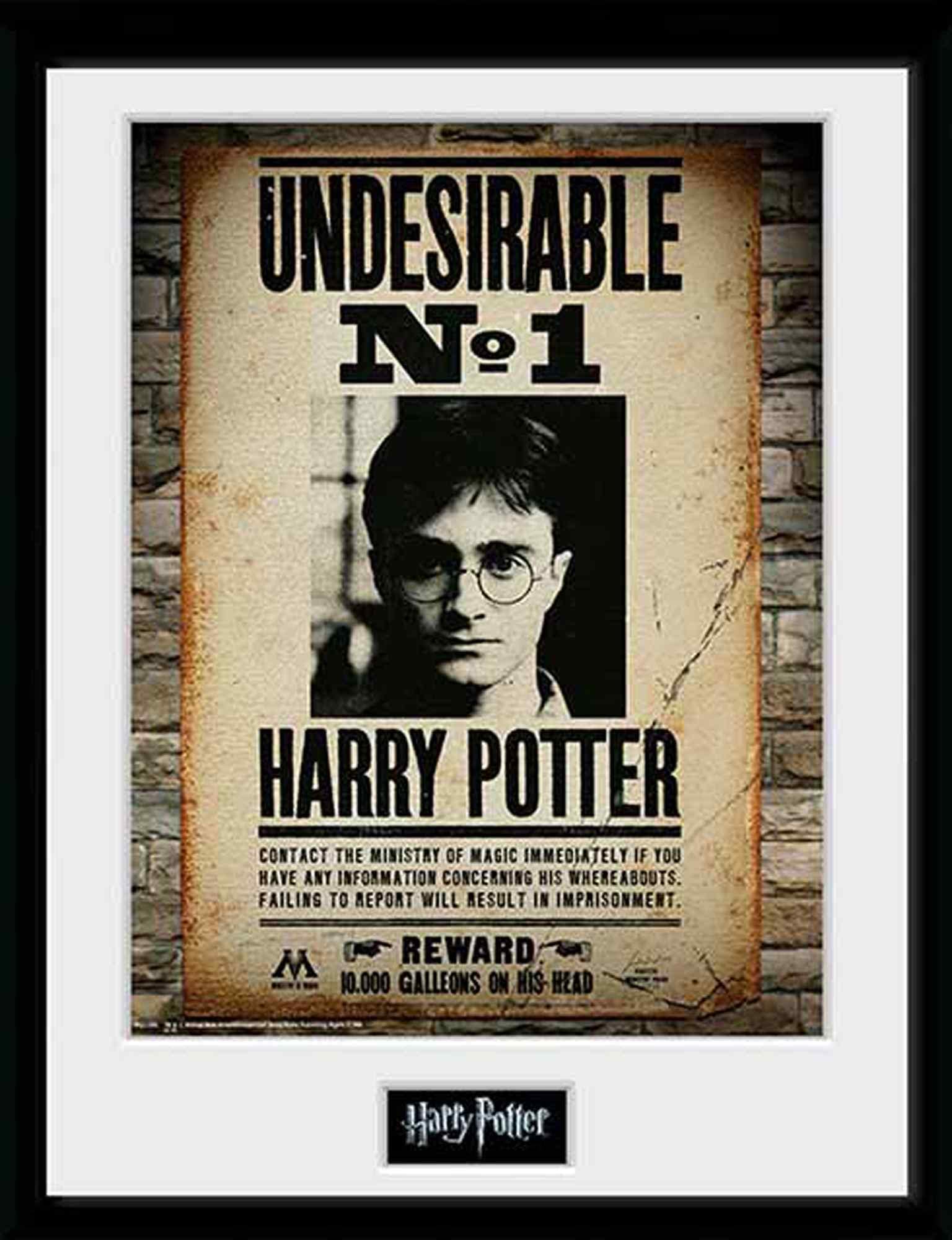GB eye Harry Potter Undesirable No 1 30 x 40cm Framed Collector Print
