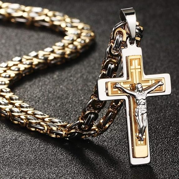 Kreuzkette 333 Gold - Gravur Für Kommunion & Taufe 38-42cm