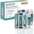 NU Aqua Reverse Osmosis Water Filter System Replacement Set - 4 Stage 1 Year Under Sink Kit - Includes Sediment, Carbon Filters, Parts & Fittings - Universal RO Filtration Cartridge Pack