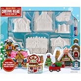 MasterPieces - Christmas Village Plaster Paint Set for Family and Youth