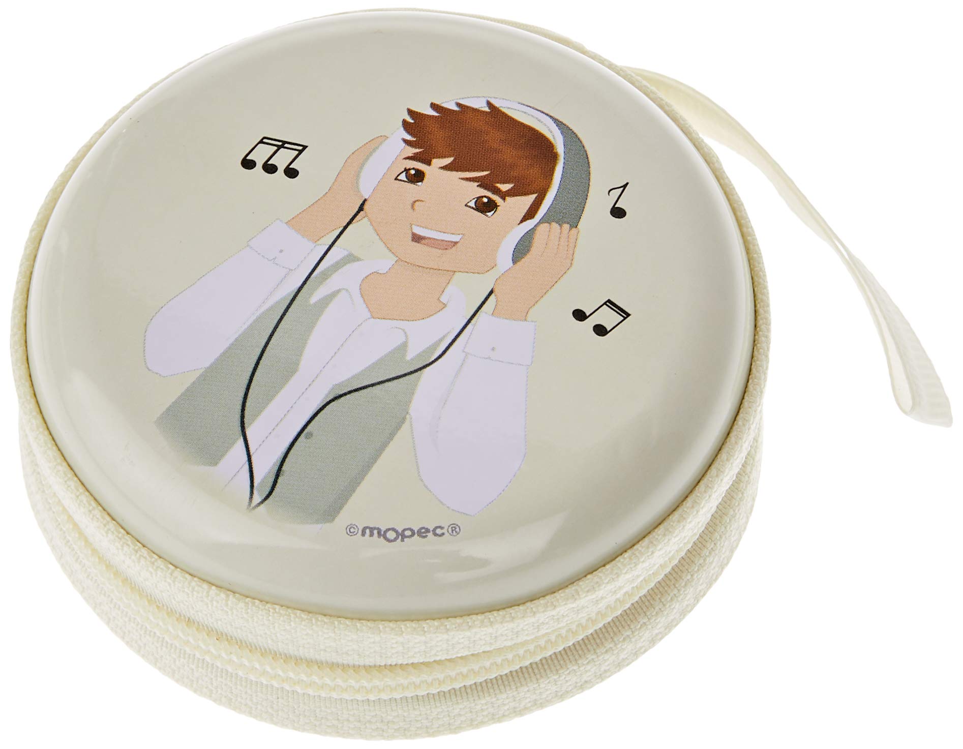 Mopec Boy Music Wallet with Zip Ø7cm.Pack of 4, Ivory, One Size, 4