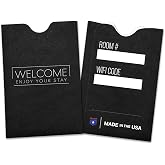 Guardian Key Card Holder Sleeves, Pack of 500 Small Envelopes for Hotel Key Cards, Gift Cards, Credit Cards, and More, 2 ⅜ Inches x 3 &frac12; Inches, Black