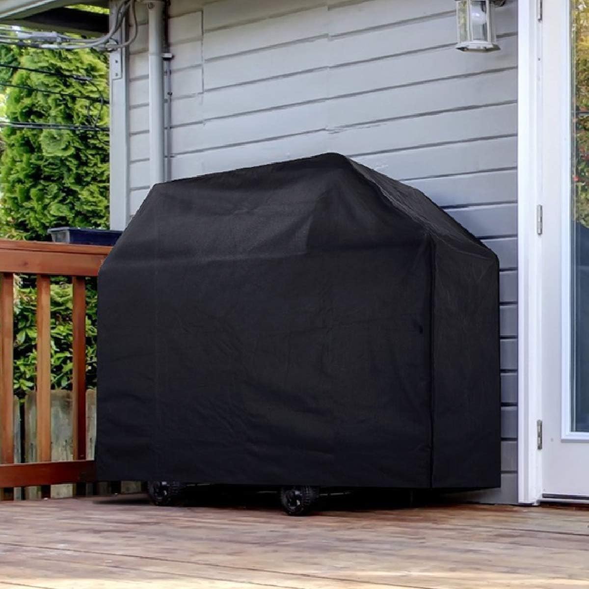 TRIWONDER BBQ Cover Waterproof Grill Cover Heavy Duty Barbecue Cover UV Resistant Windproof Rip-Proof Gas Grill BBQ Cover with Storage Bag (150 x 100 x 125 cm) - Image 5