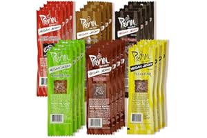 Primal Spirit Vegan Jerky - Sampler Pack, 10g. Plant Based Protein, Certified Non-GMO ("Classics" Thai Peanut, Mesquite Lime,