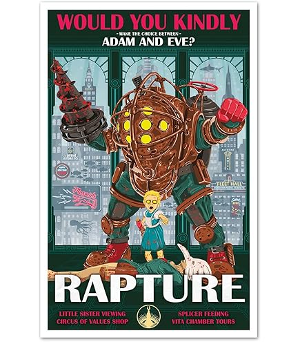 Amazon.com: Bioshock Plasmids Advertisement Poster Rapture