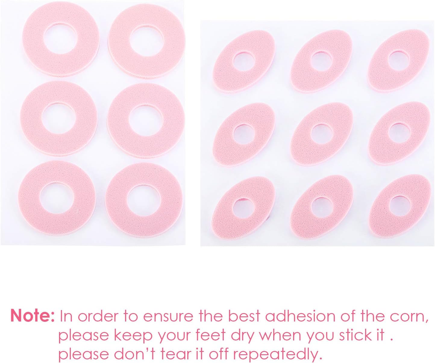 Patelai 144 Pieces Callus Pads, Soft Foam Callus Cushions Toe Pads, Toe and Foot Protectors and Thick Corn Cushions Toe Pads and Waterproof, Rubbing on Shoes, Reduce Foot and Heel Pain: Health & Personal Care