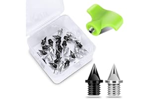 LEJOF 1/4 Inch Carbon Steel Track Spikes, 32 Pieces Lighter Weight Spikes Track Shoes, Each Nail Weighs Only 0.47 Grams, Used for Track and Field Sprinting or Cross Country