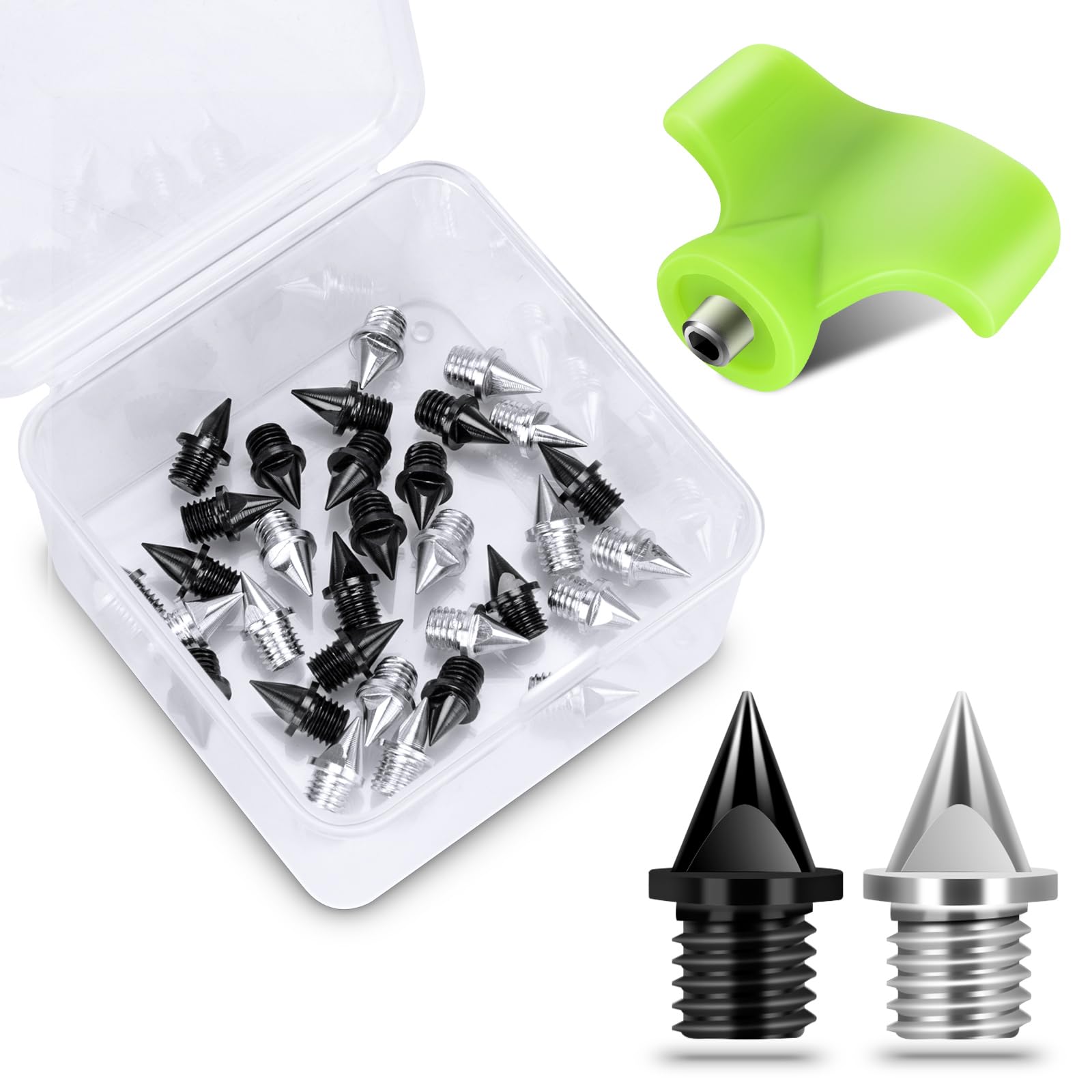 Photo 1 of 1/4 Inch Carbon Steel Track Spikes, 32 Pieces Lighter Weight Spikes Track Shoes, Each Nail Weighs Only 0.47 Grams, Used for Track and Field Sprinting or Cross Country