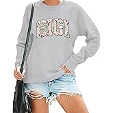 Gigi Sweatshirts for Women Grandma Sweatshirt Gifts for Grandmother Nana Letters Print Shirt Pullover Top