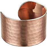 DEMMEX Copper Bracelet for Women – 100% Pure Hammered Turkish Copper Cuff, 1.5mm Thick High-Gauge, Handmade, Uncoated & Non-Magnetic, 1.6" Wide, Adjustable, in Wooden Gift Box