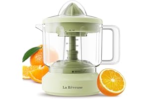 La Reveuse Electric Citrus Juicer 34 oz for Grapefruit Orange Lemon Lime Juice, 40W, Grayish Yellow
