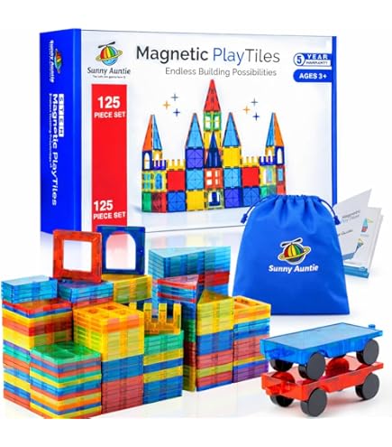 Aaczly Bloques Magnéticos 50 Piezas – Construcciones 3D Para Niños De 3 A 8 Años, Imanes Potentes Y Formas Variadas