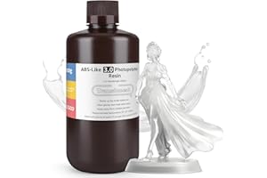 DEEPLEE ELEGOO ABS-Like Resin 3.0, Photopolymer Resin UV Curing 405nm, Upgraded ABS 3D Printing Resin, Higher Precision, Lower Shrinkage 3D Resin for LCD/MSLA/DLP 3D Printer, Translucent 1000G