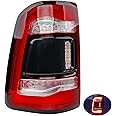 Full LED Taillamps, Compatible with 2019-2022 Ram 1500, Replace 55112993AB 55112993AC 55112993AD Led Driving Reverse Lights Brake Turn Signal Lighting Rear Left Driver Side Tail Lamps Assembly