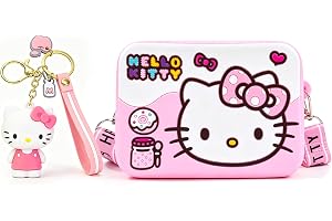 2Pcs Kawaii Pink Crossbody Bags, With Adjustable Shoulder Strap Cartoon Small Shoulder Bag, Coin Purse Accessories Money Bag for Birthday Gift