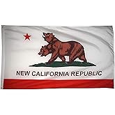 Time Roaming 3x5 Ft New California Republic Polyester Flag with Brass Grommets