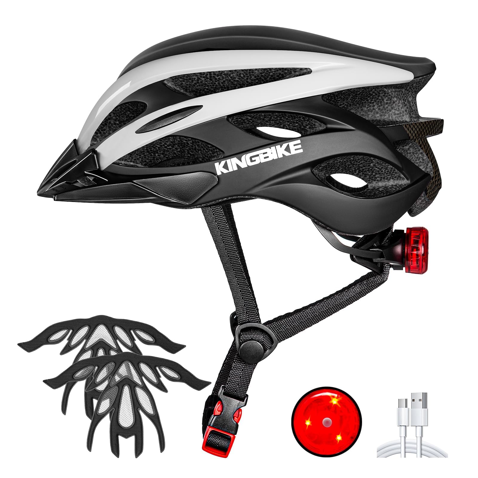 KINGBIKE Light Comfortable Adults Youth Bike Helmet