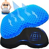 Srjornth Kayak Seat Cushion - Blue Cooling Gel Kayak Accessory Removable Waterproof Cover | Comfort for Kayak Seats, Fishing, Car seat，Office Chair & Outdoor Use