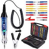 AWBLIN Test Light Probe Kit, 3-72V DC LED Digital Automotive Circuit Tester with Voltmeter, 18 Pieces Multi Function Auto Fus
