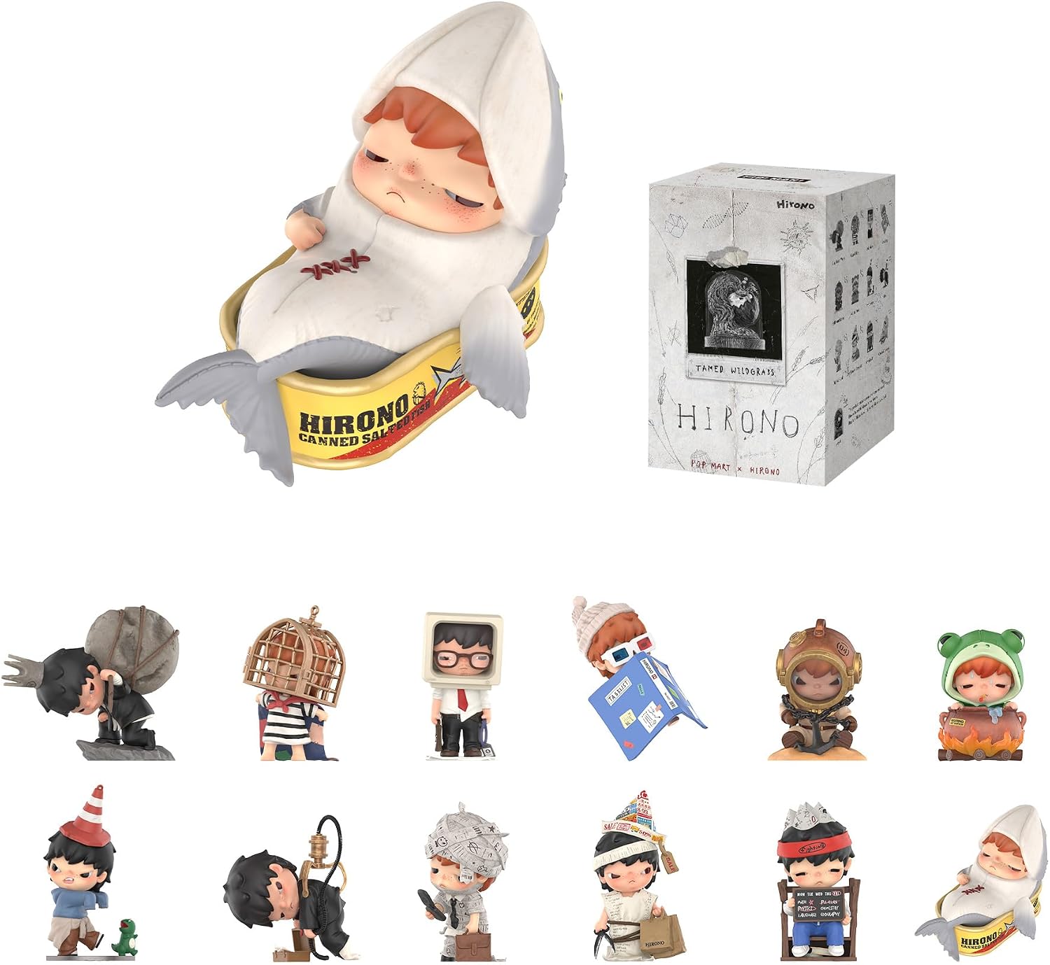 POP MART Hirono Tamed Wildgrass Series Figures, HIRONO Blind Box Action Figures, Random Design Collectible Toys for Home Decor, Birthday Gifts for Girls Boys Women Men, Single Box