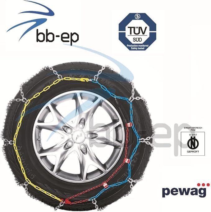 Extremely strong and Heavy Duty Snow Chains Pewag Brenta, 4x4 For
