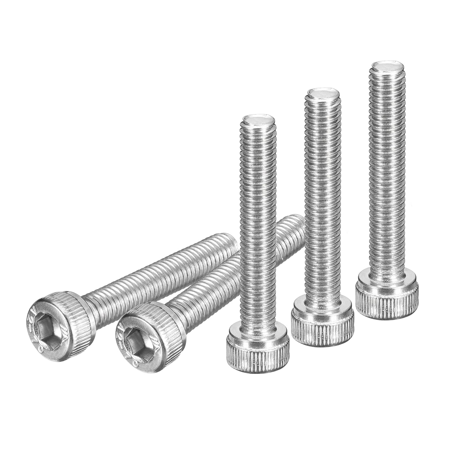 DTGN M5x30mm Socket Head Cap Screws Bolts, 40Pcs 304 Stainless Steel 18-8, Metric Machine Hex Socket Screw, Hex Drive, Bright Finish, UNC Coarse Thread Fully Threaded