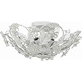 Crystorama Paris Market 6 Light Antique White Semi Flush Mount