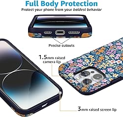 Casely Navy Floral Case for iPhone 16 Pro Max