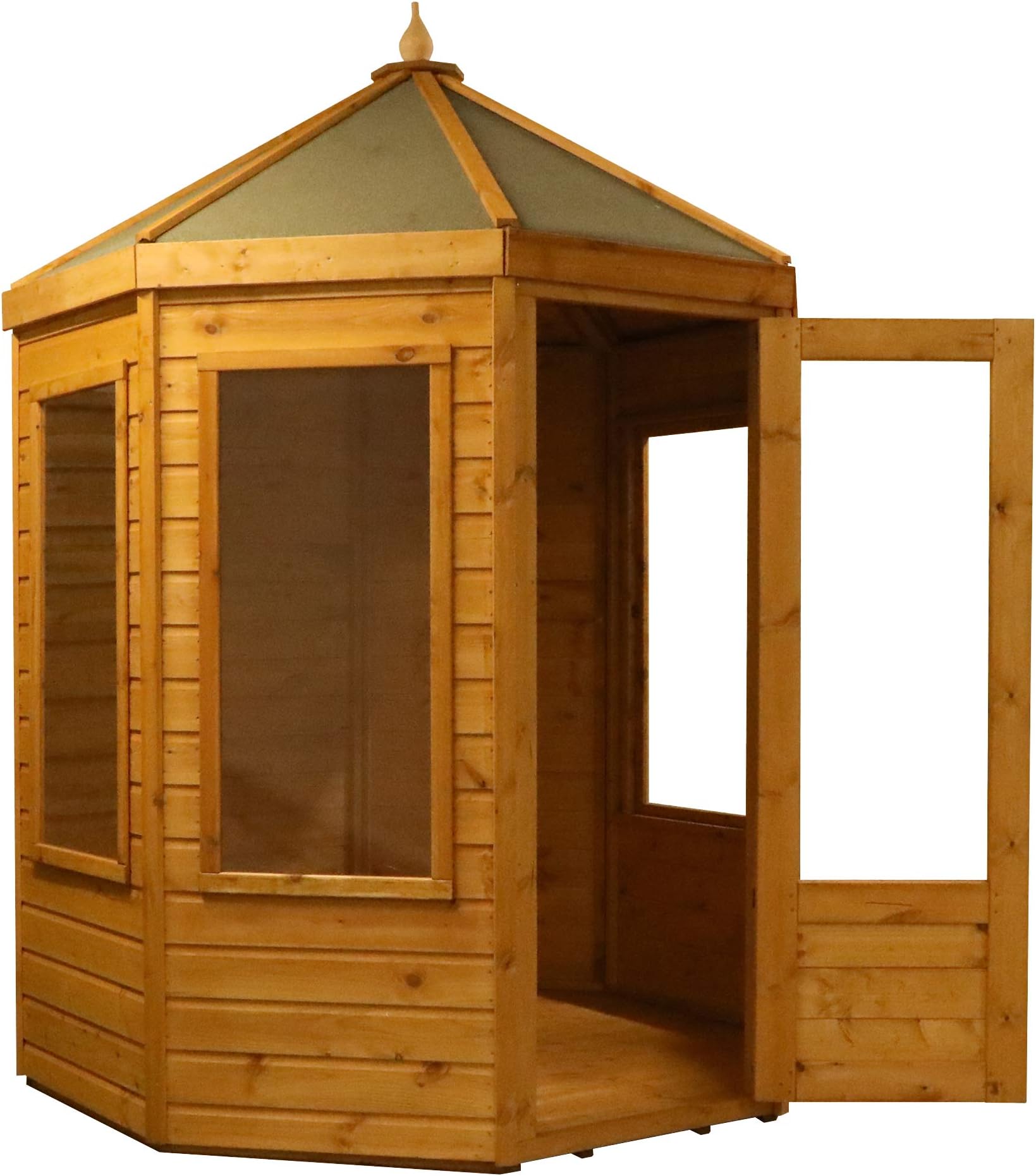 Green Planet UK - 6x6 Octagonal Summerhouse/Garden Room, FSC Certified Timber, 12mm Shiplap Cladding, Styrene Glazed UV Treated Windows (6x6 / 6ft x 6ft) 3-5 Days Delivery