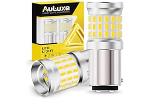 AULUXE Upgraded 1157 LED Bulb, 500% Super Bright & 6500K Cool White, Replacement for 2057 2357 7528 BAY15D Bulbs with Hollowe