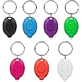 7 Pcs LED Keychain Flashlight Mini Keychain Light Ultra Bright Tiny Flashlight Small Portable Light Battery Powered with Key Ring for Outdoor Activities And Emergency Lightning, 7 Colors of Shells