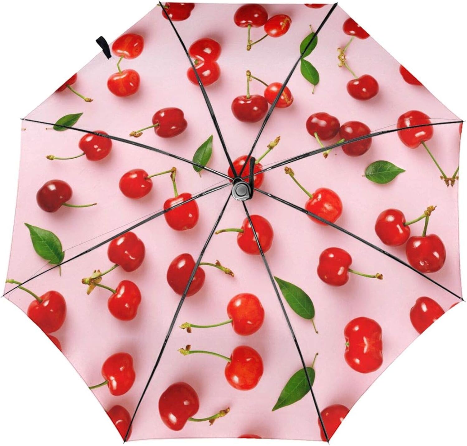 Amazon Co Jp さくらんぼ チェリー 折り畳み傘 日傘 自動開閉 軽量 折りたたみ傘 Uvカット 睛雨兼用 おりたたみ ワンタッチ 8本骨 耐風 梅雨対策 男女兼用 服 ファッション小物