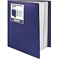 Dunwell Binder with Plastic Sleeves 60-Pocket (Blue) - Presentation Book, 8.5 x 11 Portfolio Folder with Clear Sheet Protectors, Displays 120-Page Documents, Certificates, Important Papers