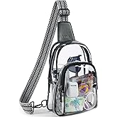 LATMAP Clear Bag for Stadium Events, Clear Purse for Women Stadium Crossbody Bag, Transparent Bag for Concerts Sports