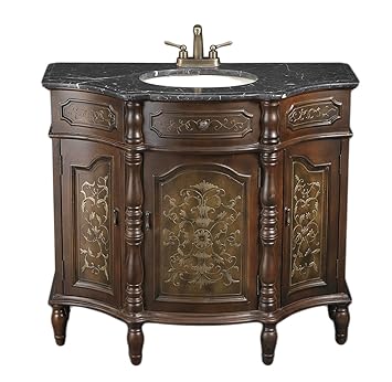 Amazon.com: Cuarto de baño vanidad con blanco apagado ...