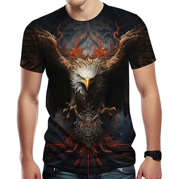 Águila Calva, Camiseta De águila Americana Pintada A Mano, Blanco