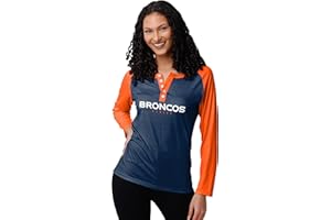 FOCO NFL Womens NFL Team Logo Ladies Fashion Shirt Long Sleeve Henley
