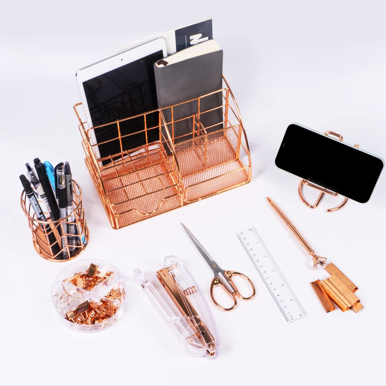 KAAKOW Rose Gold Desk Set