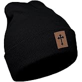 owbgsdh Black Beanie Cute Funny Embroidery Knit Hat Cap for Men Women Winter Warm Stretch Accessories Gifts