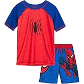 Marvel Boys Rash Guard Set - 2 Piece Spiderman Spidey & His Amazing Friends UPF50+ Swim Shirt & Swim Trunks for Boys (2T-12)