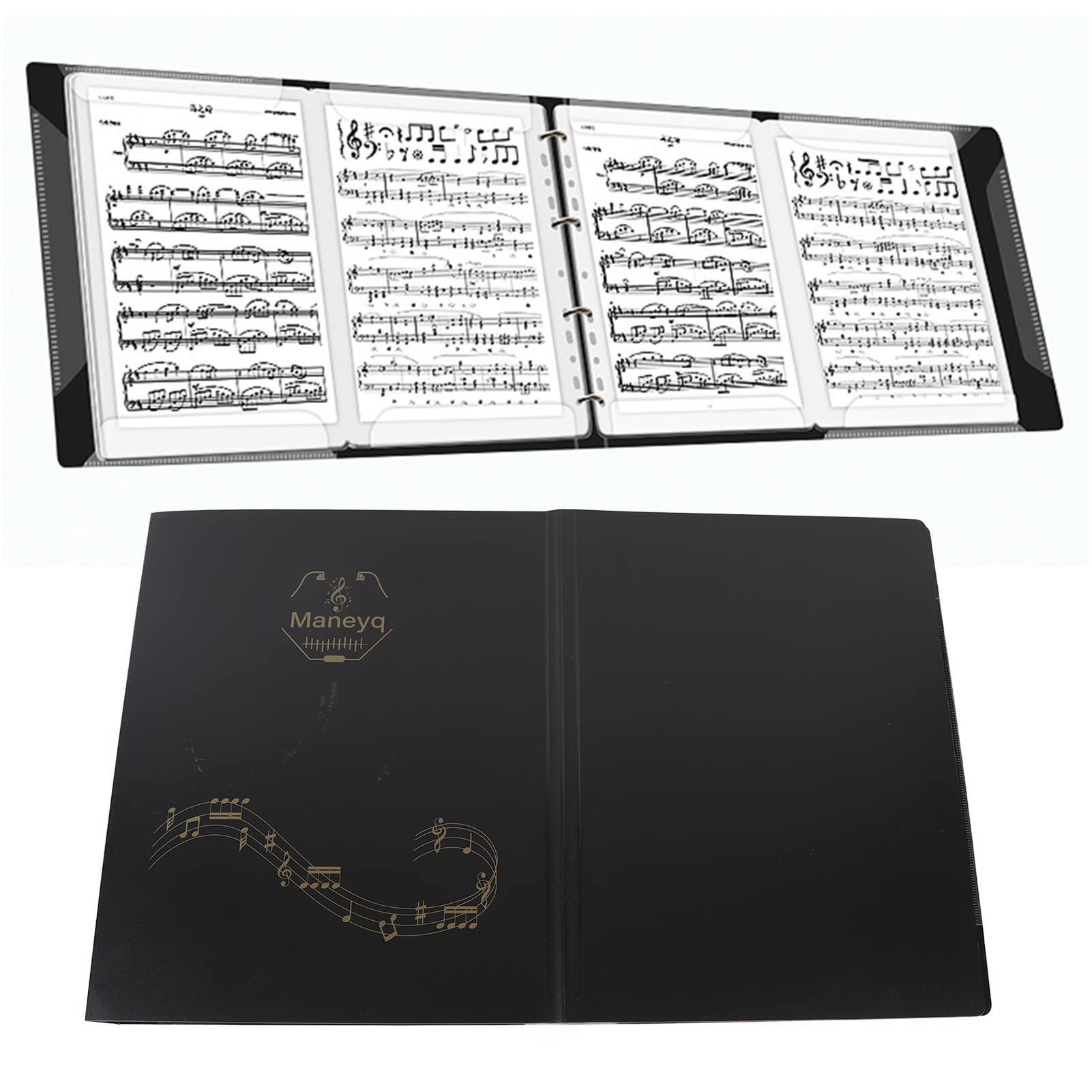 FOLOSAFENAR A4 Sheet Music Folder, 4 Pages Expandable, Waterproof, with 12 Inner Pages