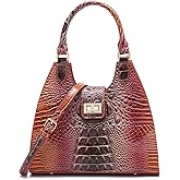 Makcr Joacbv Ladies Tote Leather Bags for Women Crocodile Embossed Zipper Satchel Purse Classy Compartments Crossbody bag