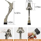 Gotega 2 Pack Kick Down Door Stops Adjustable Height Rubber Tip Heavy Duty Floor view 3