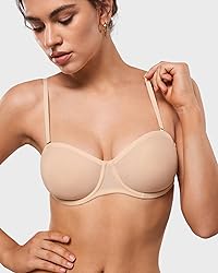 INLYRIC Women's Sheer Strapless Bras Mesh Sexy