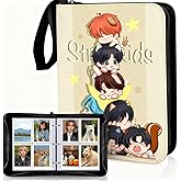 Card Binder 4-Pockets, 400 Pockets Card Holder with 50 Removable Sleeves, Photocard Holder Book Photo Album for Lomo Cards Zipper Album Holder