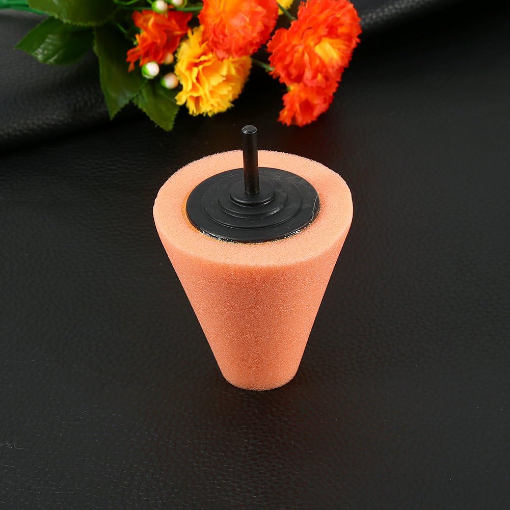 Qiilu Wheel Polishing Cone Pad, 1PCS Foam Polishing Cone Shaped Buffing Pads for Wheels - Use with Power Drill - Image 5