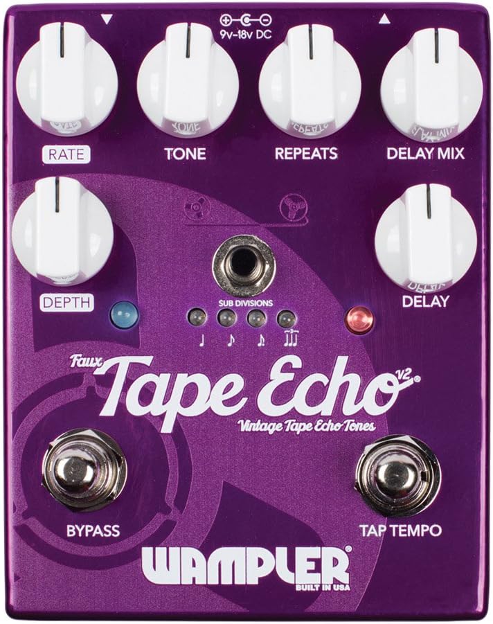 WamplerFaux Tape Echo V2 Delay Electric Guitar Effects Pedal